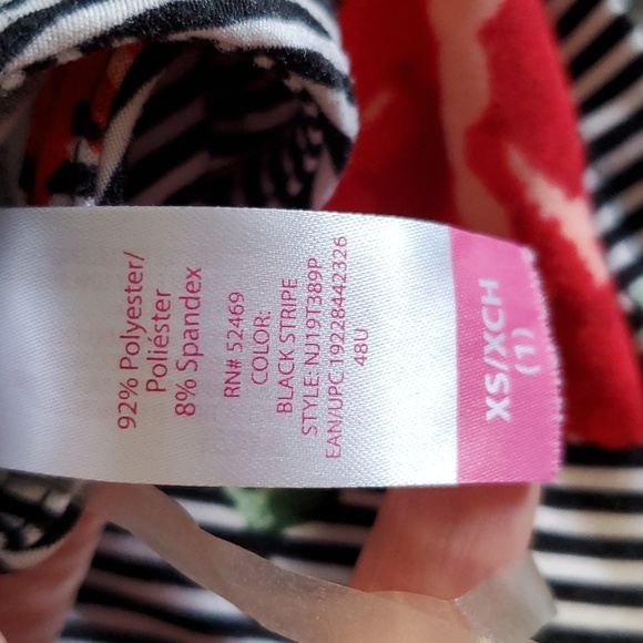 FLORAL AND STRIPED FAUX WRAP MINI DRESS - Picture 6 of 6